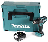 Makita DHP 485 T1J 18 V Li-Ion Akku Schlagbohrschrauber im Makpac + 1 x 5,0 Ah...