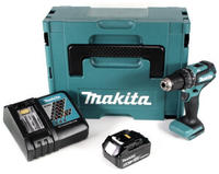 Makita DHP 485 RG1J Akku Schlagbohrschrauber 18 V 50 Nm + 1x Akku 6,0 Ah +