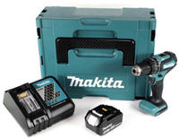 Makita DHP 485 RT1J 18 V Li-Ion Akku Schlagbohrschrauber im Makpac + 1 x 5,0 Ah...