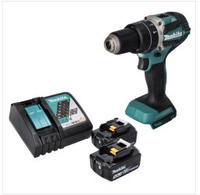 Makita Dhp 484 Rt Akku Schlagbohrschrauber 18 V 54 Nm Brushless + 2x Akku 5,0...