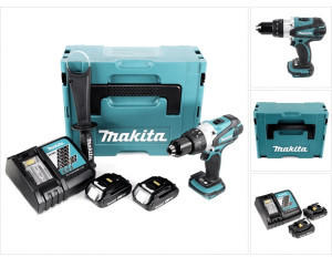 Makita DDF458RYJ (2 x 2,0 Ah + Schnellladeger&auml;t) im Makpac 2