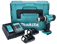 Makita DHP 453 SYJ Akku Schlagbohrschrauber 18 V 42 Nm + 2x Akku 1,3 Ah +...
