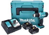 Makita DDF 453 RTJ Akku Bohrschrauber 18 V 42 Nm + 2x Akku 5,0 Ah + Ladeger&auml;t +