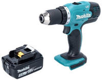 Makita DDF 453 T1 Akku Bohrschrauber 18 V 42 Nm + 1x Akku 5,0 Ah - ohne...