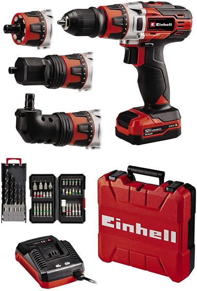 Einhell 4513597 TE-CD 44531 3X-Li 39 Cordless Drill/Driver (30 Nm, 2 Gears, Removable 10mm Chuck, incl. 34-Piece Set of Bits, 5 Wood Drill Bits, Charger + 1x 2 Ah Battery)