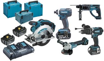 Makita DLX5039PTJ (DHP458 + DTD152 + DGA504 + DHR202 + DSS610)