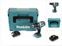 Makita DHP 484 Y1J 18V Brushless Li-Ion Akku Schlagbohrschrauber im Makpac...