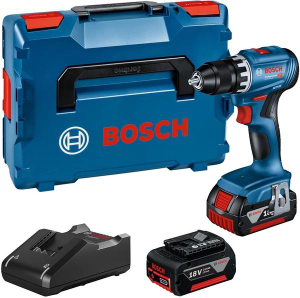 Bosch GSR 18V-45 (2x 2Ah + Ladegerät + L-Boxx)