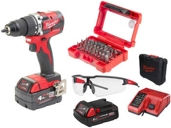 Milwaukee M18CBLPD-422C mit 2x Akku, Ladegerät und Bit Set