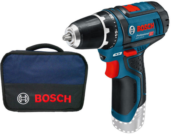 Bosch GSR 12V-15 Professional Solo + Softbag