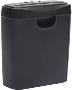 vidaXL Aktenvernichter Streifenschnitt 6 Blatt, 10L, schwarz (51551)