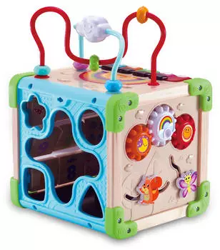 Vtech Interaktiver Holz-Spielwürfel (80-617104) – Förderung der Motorik und Sensorik