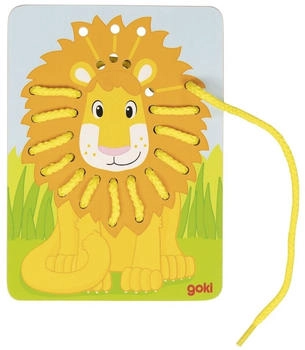 Goki Fädelspiel Papagei, Löwe, Zebra