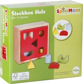 Spielmaus Holz Steckbox 15 Steine