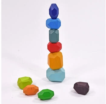 Obilo Bunte Stapelsteine aus Holz, 10 Teile