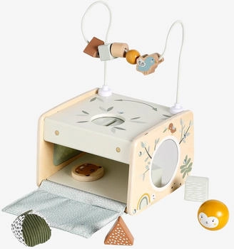 Vertbaudet Baby Activity-Box aus Holz FSC grün Tansania