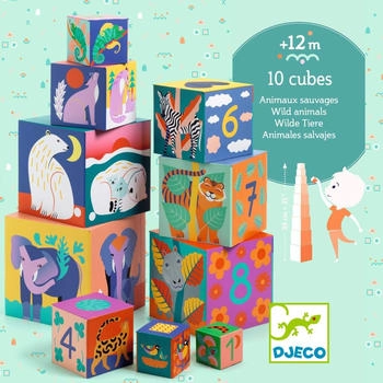 Djeco Stapelturm - Wilde Tiere | Stapelspiel #DJ08511