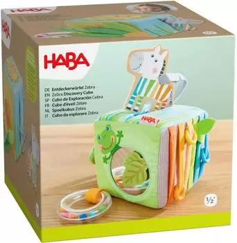 HABA Entdeckerw&uuml;rfel Zebra, Sensorik-Spielzeug ab 6 Monaten (2012346001)