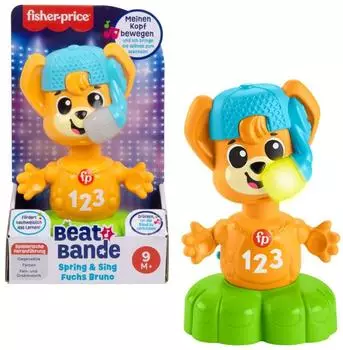 Fisher-Price Beat Bande Spring & Sing Fuchs Bruno mit Sounds und Lichtern (HYL29)
