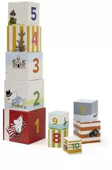 Kids Concept Stapelw&uuml;rfel Moomin, 10-teilig, mehrfarbig, Kinder