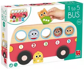 Goula 1 to 5 Bus Holzspielzeug Z&auml;hlspiel ab 18 Monaten (1110100757)