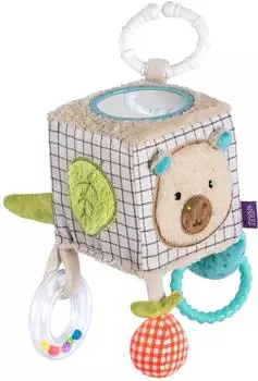 Fehn Activity-W&uuml;rfel Capybara Clara Motorikspielzeug 10x10cm
