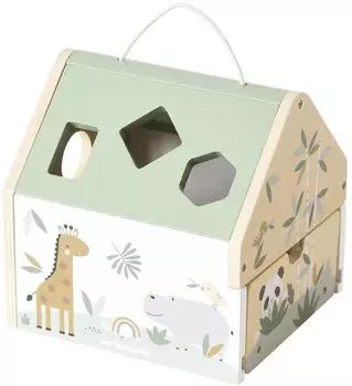Vertbaudet Steckspiel Haus aus Holz FSC®, mehrfarbig (Tanzanie)