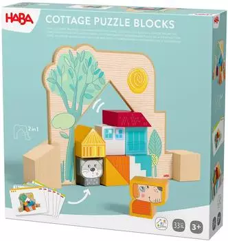 HABA Stapel-Legespiel Bauspaß Logik 2in1, 33-teilig, Holz (2012382001)