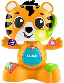 Mattel Beat Bande Lern & Tanz Tiger Justin mit Geräuschen und Lichtern (HYL31)