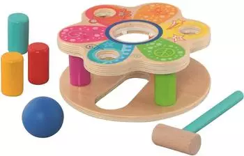 Goki Hammerbank Flower Power aus Holz, ab 1 Jahr (58310)