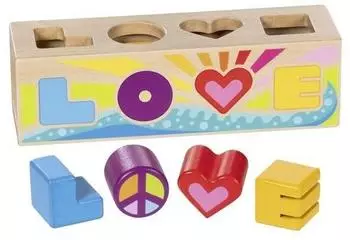 Goki Sortierbox &bdquo;Love" aus Holz, ca. 24cm breit (58309)