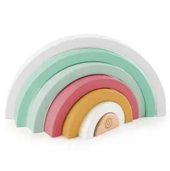 Bieco Regenbogen Stapelturm aus Holz, Berry, ab 1 Jahr (24330061)