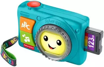 Fisher-Price Lernspaß Aufleuchtende Kamera mit Musik, mehrsprachig (JNV95)