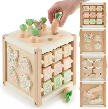 Bieco Motorikw&uuml;rfel "Hase Fine" aus Holz FSC&reg; (24041009)