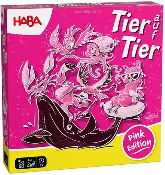 HABA Tier auf Tier Pink Edition - Stapelspiel (2012352001)