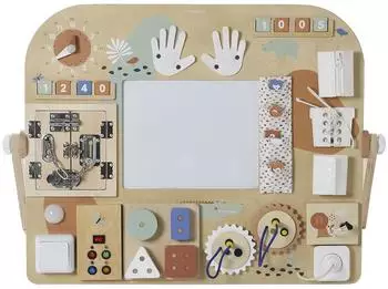 Vertbaudet Activity-Board aus FSC®-Holz, Lernspielzeug, 58cm
