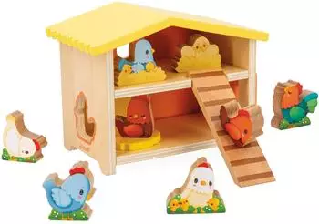 Janod Mon Premier Poulailler Holz, ab 18 Monaten (J03311)