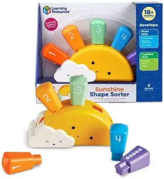 Learning Resources Sonnen-Formensortierer, ab 18 Monaten, 6-teilig (LER9808)