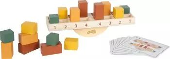 Small Foot Design Montessori Balancierspiel Holzwippe, 16 farbige Bl&ouml;cke (12745)