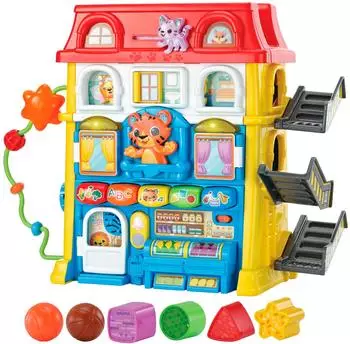 VTech Tierfreunde-Entdeckerhaus interaktives Lernspielzeug mit Musik (80-593204)