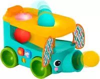 Bright Starts Lernspielzeug "Pop & Roll Safari Bus Ball Play Toy" mit Licht und...