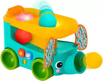 Bright Starts Pop & Roll Safari Bus&trade; Spielzeug mit B&auml;llen