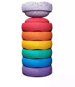 Stapelstein ® Winter Special Mini rainbow classic 6+1 kleine Elemente