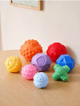 Vertbaudet Baby Sensorikbälle gelb, 8er-Set