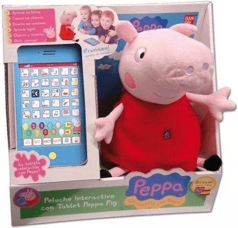 Bandai Peluche interactivo con Tablet Peppa Pig