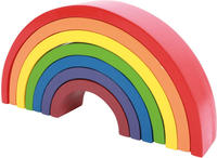 Small Foot 6969, Small Foot - Wooden Building Blocks Rainbow 9dlg.
