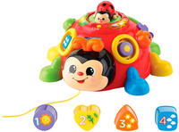 vtech Motorikspielzeug 522304 Fr&ouml;hlicher Lernk&auml;fer, Nachzieh-Steckspiel aus