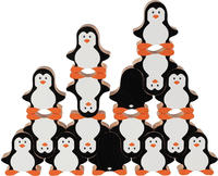 Goki 58683, Goki Holzstapelspiel Pinguin (Deutsch, Englisch, Franz&ouml;sisch,