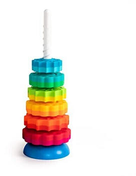 Fat Brain Toys Stapelturm SpinAgain mit 6 Zahnr&auml;dern