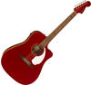 Fender Redondo Player Candy Apple Red WN White Pickguard Electro-Acoustic Guitar